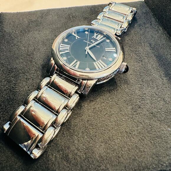 David Yurman Classic Watch Stainless Steel Black Mother of Pearl Dial 38mm
